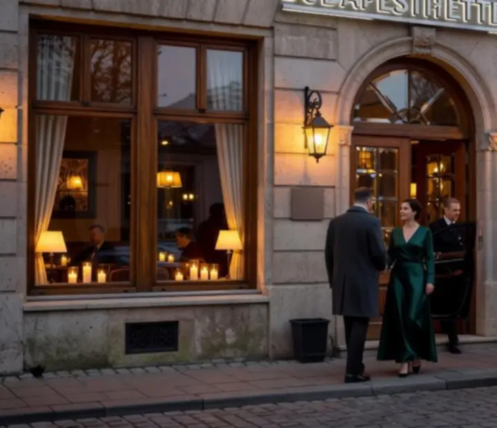 Cinematic, gyertyafényes éttermi enteriőr elegáns póker asztallal
